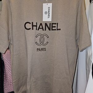 Beige Logo T-Shirt and Pants